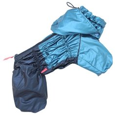 FOR MY DOGS дождевик для собак синий металлик для мальчиков 430SS-2020 M (18)