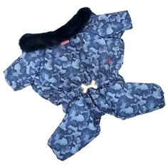 FOR MY DOGS комбинезон для собак синий для мальчиков FW717-2019 M (22)