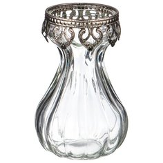 Ваза декоративная с металл.элементами, 14,5см Lefard (132-061)