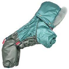FOR MY DOGS комбинезон для собак зеленый/графит металлик для мальчиков FW916-2020 M (18)