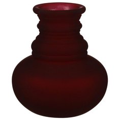 Стеклянная ваза ГРАНАДА, матовая, бордовая, 16х14 см, Edelman 1050760