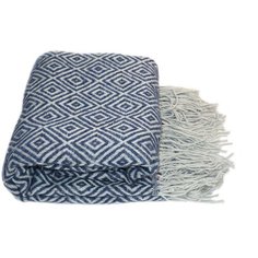 Плед Ярослав 170х200 см, ромб синий