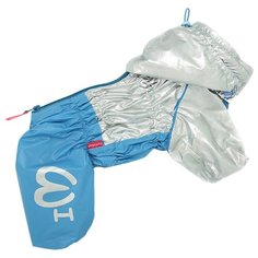 FOR MY DOGS дождевик для собак голубой/серебро для мальчиков 349SS-2019 M (12)