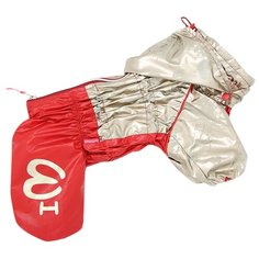 FOR MY DOGS дождевик для собак красный/золото для девочек 350SS-2019 F (12)