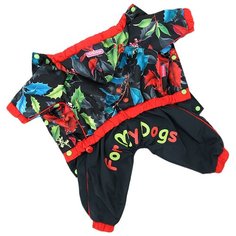 FOR MY DOGS дождевик для собак черно/красный для девочек 360SS-2019 F (16)