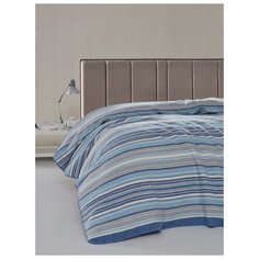 Плед KARNA хлопок "RAINBOW"; Голубой; Размер: Евро