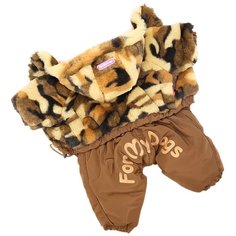 FOR MY DOGS комбинезон-шубка для собак коричневый для мальчиков FW712-2019 M (18)