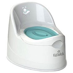 Горшок Kidwick "Гранд" (белый/бирюзовый с крышкой)