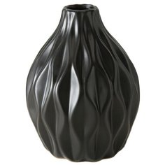 Керамическая ваза ЗАЛИНА, чёрная, 15х12 см, Boltze 1019192-9828612