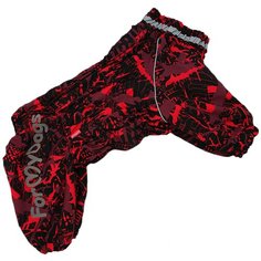 FOR MY DOGS комбинезон для собак красный/черный для девочек FW900-2020 F (A1)