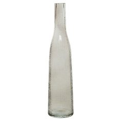 Ваза-бутыль ЛАКОНИ, стекло, прозрачное туманное серебро, 8.8x37.8 см, Kaemingk 646861