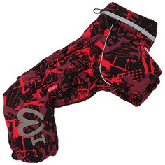 FOR MY DOGS комбинезон для собак красный/черный для девочек FW851-2020 F (10)