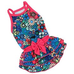 FOR MY DOGS платье для собак Ромашки синее 333SS-2018 (8)