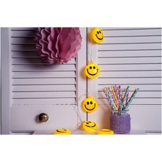 Гирлянда светодиодная HAPPY с плафонами-смайликами, длина - 1,05 м, 728-93 Star Trading