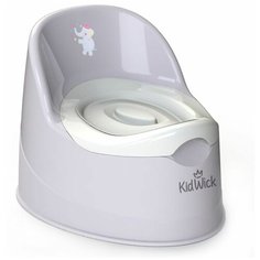 Горшок Kidwick "Гранд" (серый/белый с крышкой)