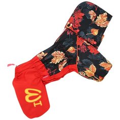 FOR MY DOGS дождевик для собак Листья красный для девочек 346SS-2019 F (10)