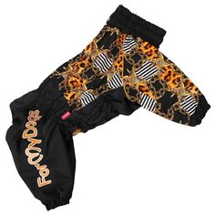 FOR MY DOGS комбинезон для собак Цепи черно/коричневый для девочек FW587-2018 F (B1)