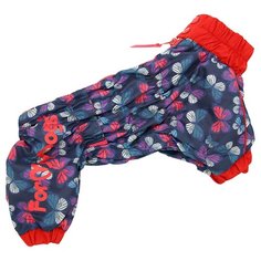 FOR MY DOGS дождевик для собак Бабочки синий для девочек 352SS-2019 F (10)