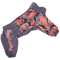 FOR MY DOGS дождевик для собак лилово/серый для девочек 479SS-2020 F (A3)
