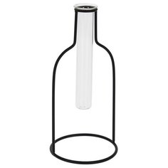 Ваза КОНСИЗ, стекло, металл, 10х10х22.5 см, Koopman International AAE318160