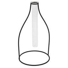 Ваза КОНСИЗ, стекло, металл, 14х14х26.5 см, Koopman International AAE318170