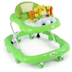 Ходунки Alis "Мишутка", 8 силиконовых колес, муз., свет, игрушки, зеленый