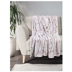 Плед "ЛИСТОПАД" 200х220 Белый/Бордовый Marianna