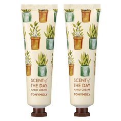 TONYMOLY Крем для рук c экстрактом бергамота, розы, жасмина, ванили, мускуса SCENT of THE DAY HAND CREAM SO COOL 2 шт.