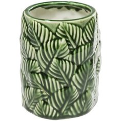 KARE Design Ваза Jungle, коллекция "Джунгли" 13*15*13, Керамика, Зеленый