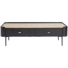 KARE Design Столик кофейный Milano, коллекция "Милан" 130*40*60, Дуб, Фанера, Полиуретан, Сталь, Коричневый