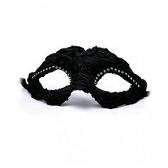 Черная венецианская маска с бархатным узором Giacometti