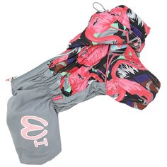 FOR MY DOGS дождевик для собак Фламинго серо/розовый для девочек 422SS-2020 F (16)