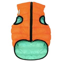 Куртка для собак Collar AiryVest LUMI двусторонняя светящаяся оранжево-салатовая (M40)