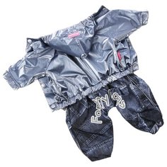 FOR MY DOGS дождевик для собак графит для мальчиков 364SS-2019 M (10Chh)