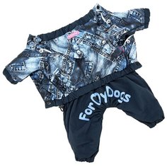 FOR MY DOGS дождевик для собак синий для мальчиков 361SS-2019 M (10)