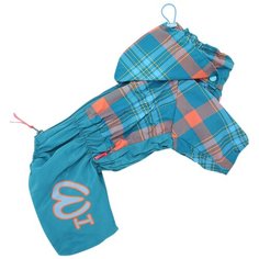 FOR MY DOGS дождевик для собак Клетка голубой для мальчиков 428SS-2020 M (22)
