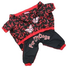 FOR MY DOGS дождевик для собак черно/красный для девочек 362SS-2019 F (16)