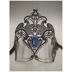 Ажурная маска-диадема, темно-синяя Giacometti