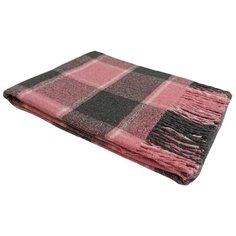 Плед шерстяной Палермо - 140х200 см - Цвет: белый-розовый-темно-серый Vladi