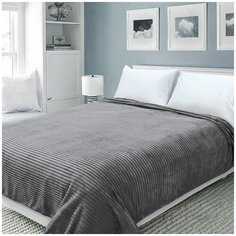 Покрывало 200*220 Happy Family велсофт Волна г/к №51 серый