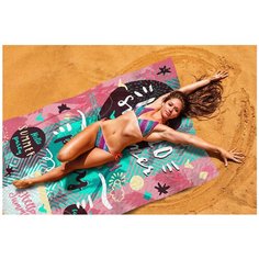 Пляжное покрывало 20372, 145*200 см. Сирень