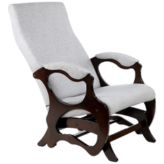 Кресло-качалка Мебелик Санторини слайдер размер: 64х81 см, обивка: ткань, цвет: серый/орех