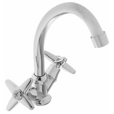 Смеситель для кухни (мойки) Accoona A56 A5681 двухрычажный хром