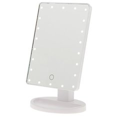 Зеркало косметическое настольное LuazON KZ-06 с подсветкой белый