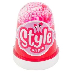 Лизун LORI Style Slime с шариками с ароматом клубники розовый