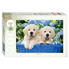 Пазл Step puzzle Щенята в корзине (84040), 2000 дет. голубой/бежевый