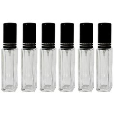 Флакон Aromaprovokator для духов 8 ml спрей металл с полосками набор 6 штук