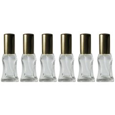 Флакон для духов Aromaprovokator стекло с крышкой 6 ml спрей золото набор 6 штук