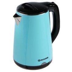 Чайник электрический Eurostek EEK-2045, пластик, колба металл, 1.8 л, 2200 Вт, голубой 6535552