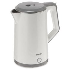 Чайник электрический Centek CT-0024, пластик, бесшовная колба металл, 1.5 л, 1800 Вт, белый 5129558